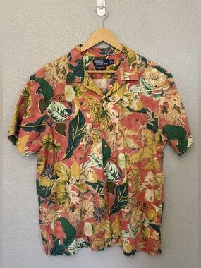 Vintage Polo Ralph Lauren Caldwell Hawaiian Short Sleeve Shirt size XL